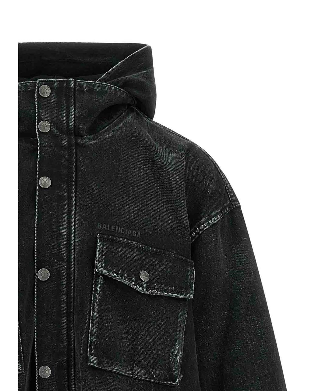 BALENCIAGA Черная деним куртка, фото 3