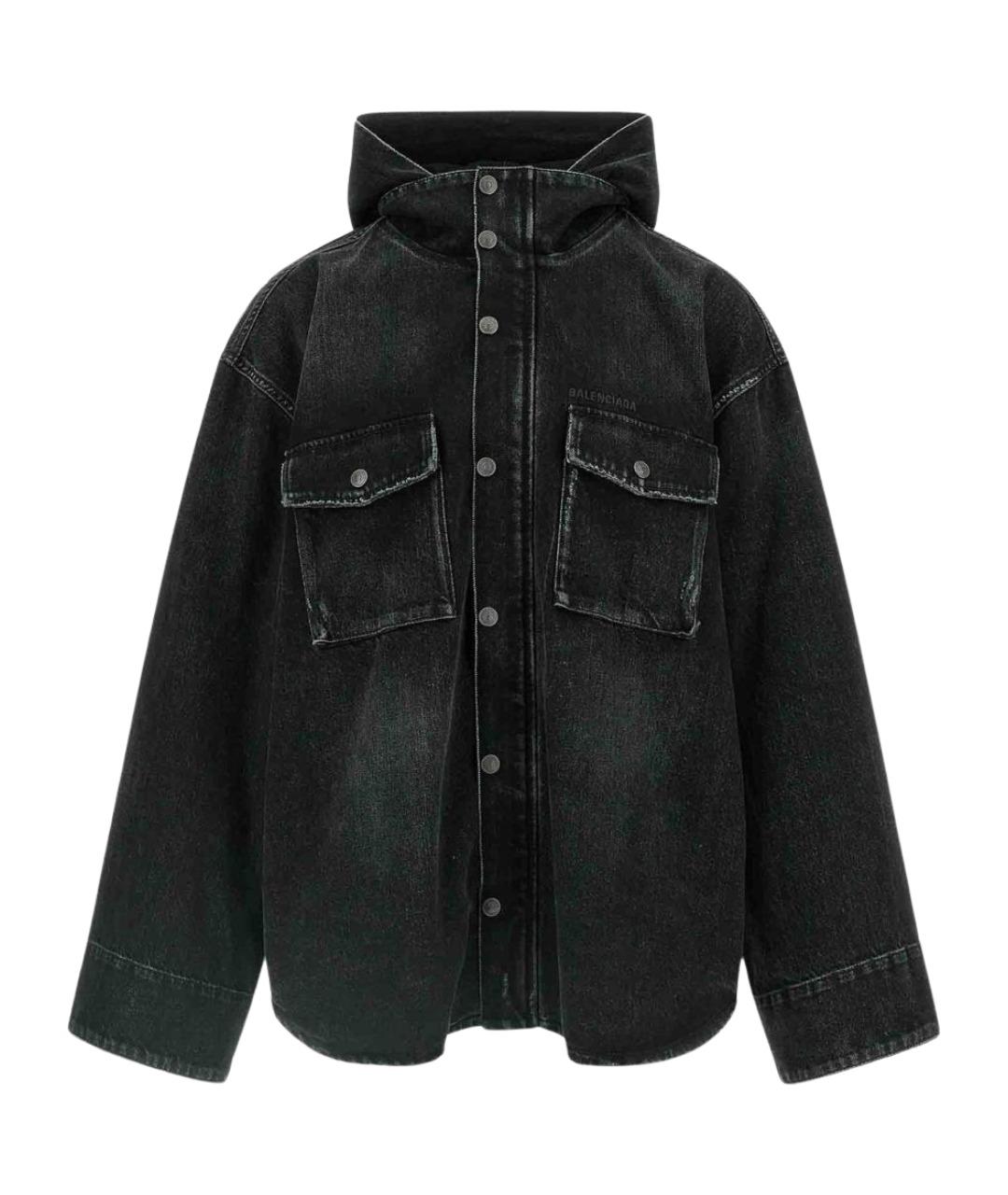 BALENCIAGA Черная деним куртка, фото 1