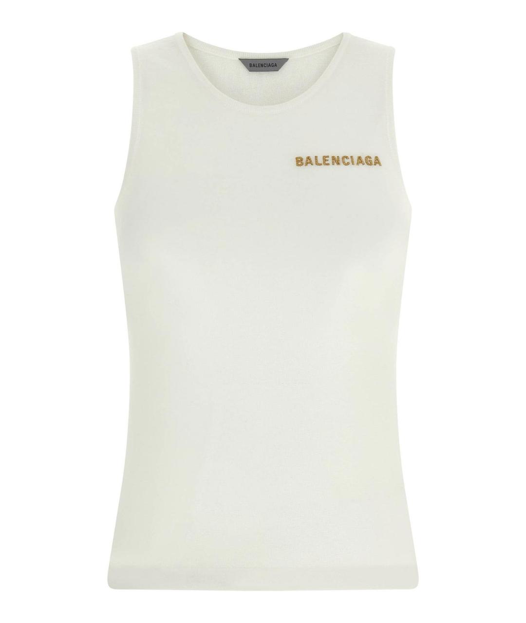 BALENCIAGA Белая хлопковая майка, фото 1