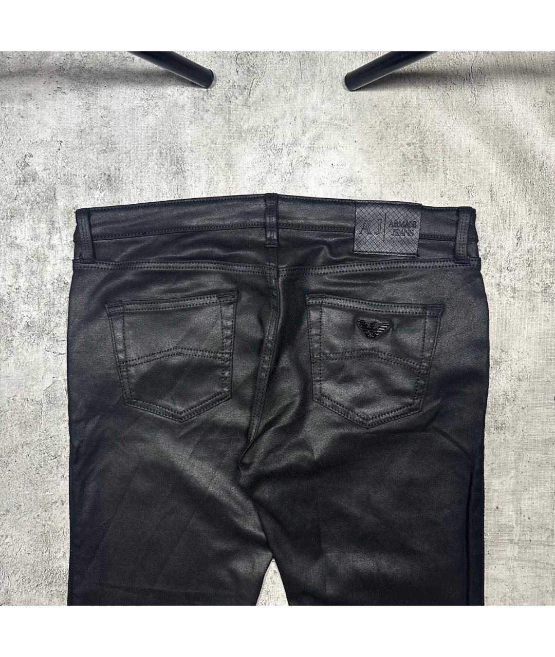 ARMANI JEANS Черные джинсы слим, фото 4