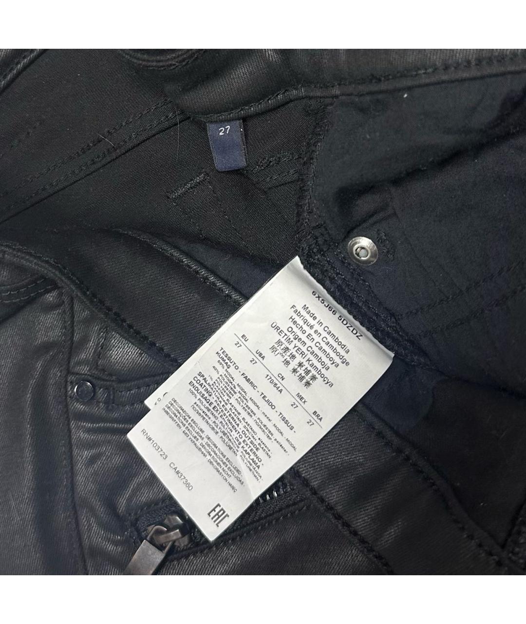 ARMANI JEANS Черные джинсы слим, фото 6