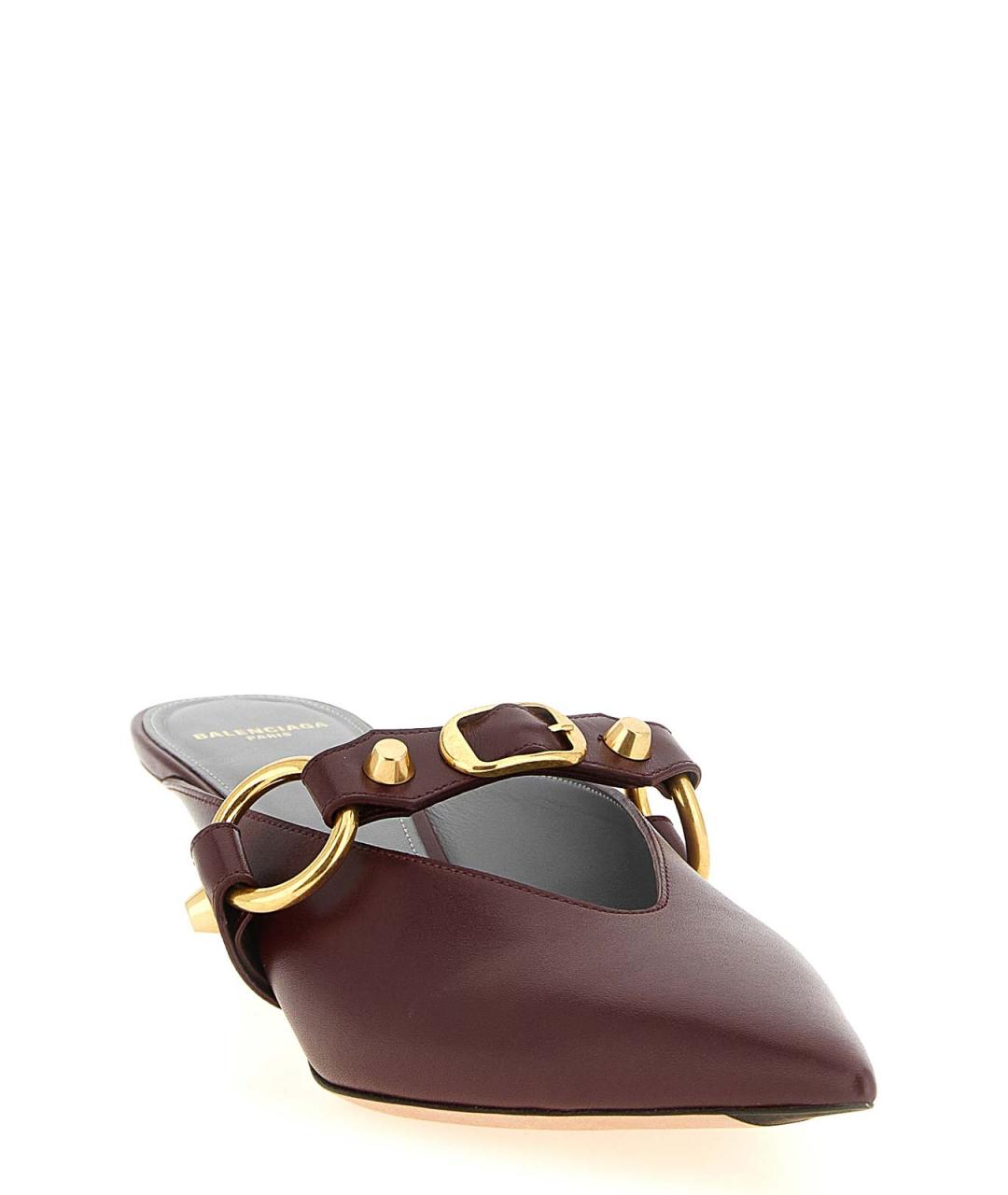 BALENCIAGA Бордовые мюли, фото 2