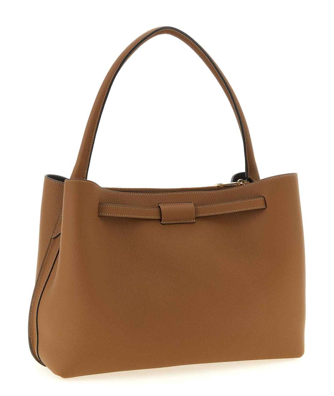 TOD'S Коричневая кожаная сумка тоут, фото 2