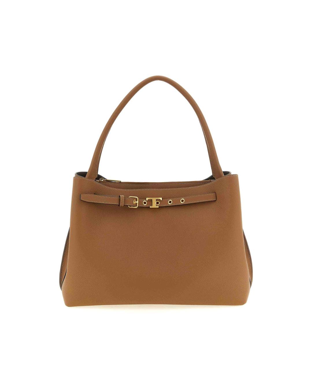 TOD'S Коричневая кожаная сумка тоут, фото 1