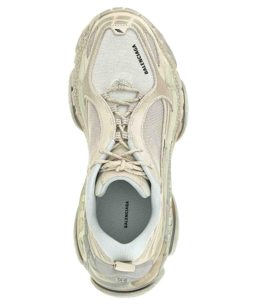 BALENCIAGA Белые кожаные низкие кроссовки / кеды, фото 4