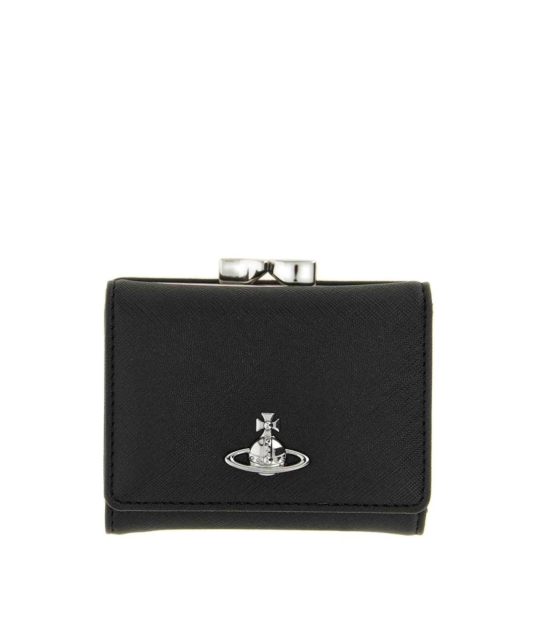 VIVIENNE WESTWOOD Черный кожаный кошелек, фото 1