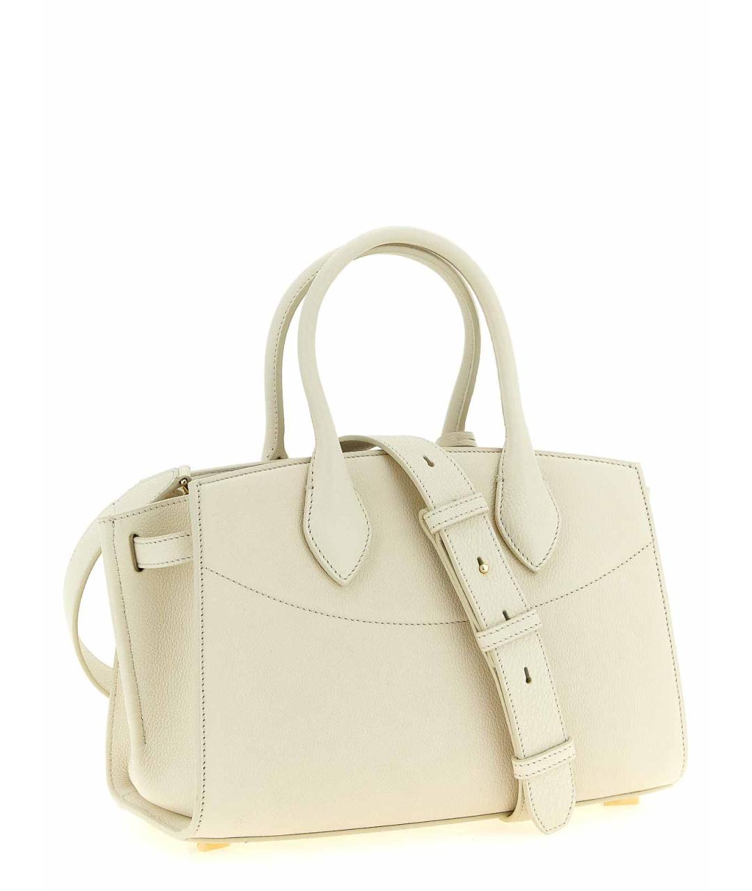 FERRAGAMO Белая кожаная сумка тоут, фото 2