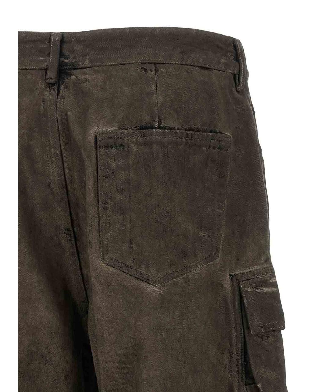 RICK OWENS DRKSHDW Серые хлопковые повседневные брюки, фото 4