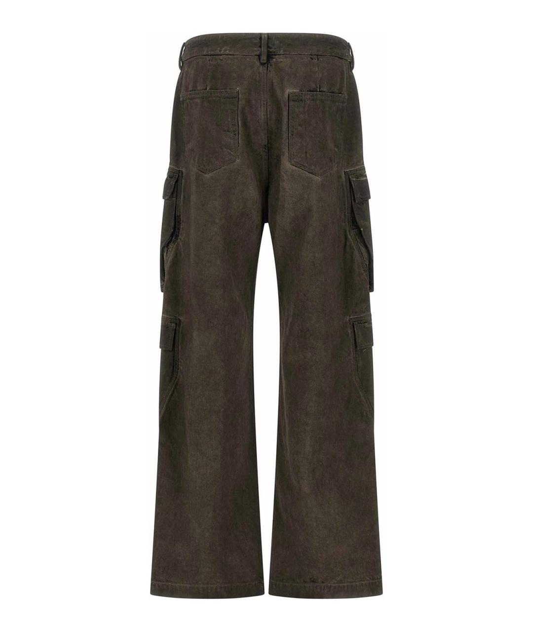 RICK OWENS DRKSHDW Серые хлопковые повседневные брюки, фото 2