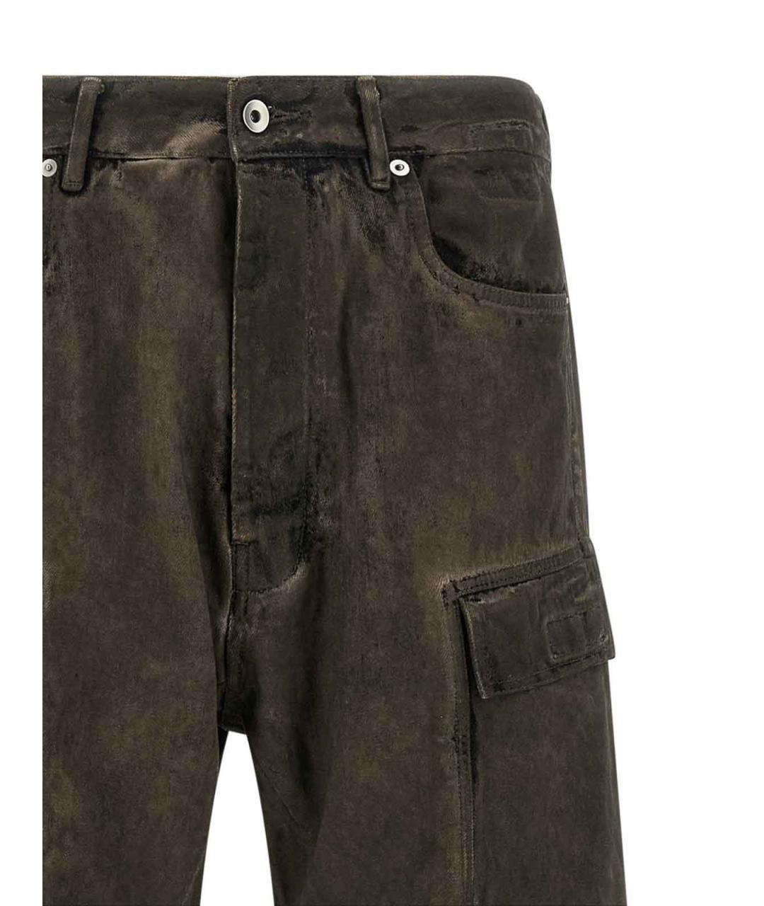 RICK OWENS DRKSHDW Серые хлопковые повседневные брюки, фото 3