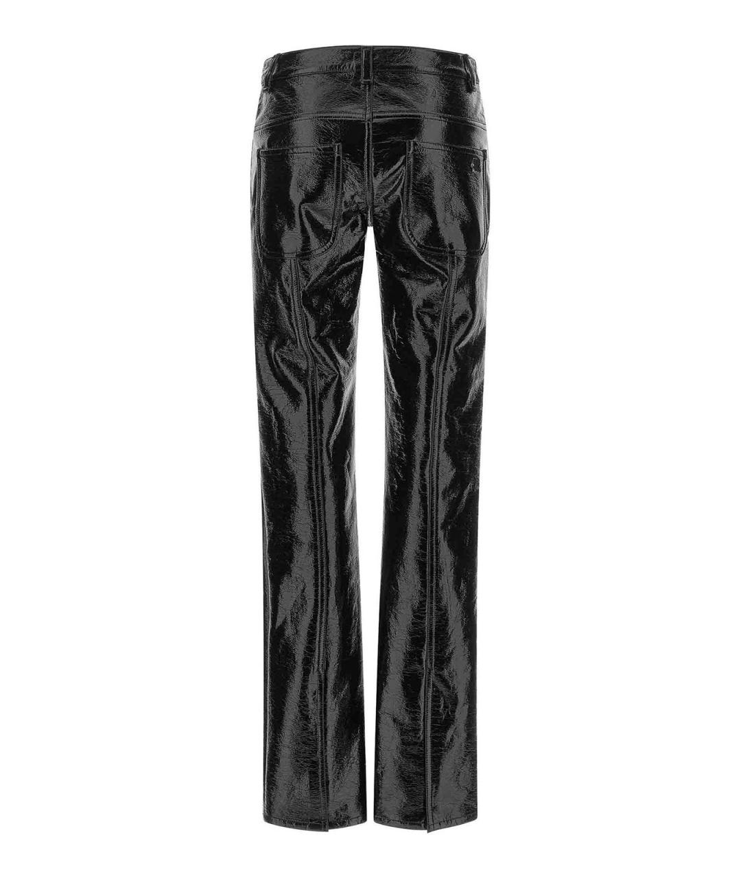 COURREGES Черные ацетатные прямые брюки, фото 2