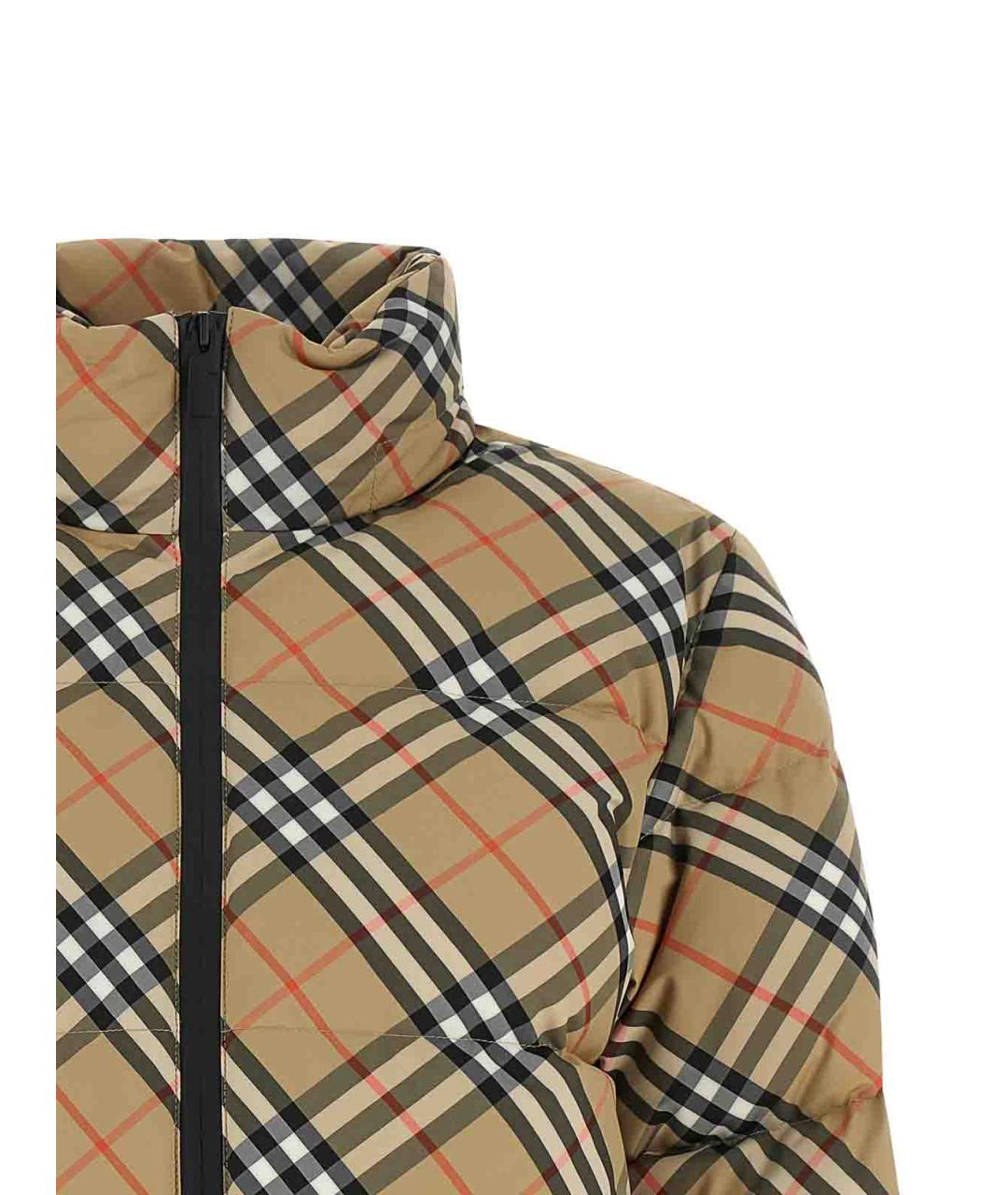 BURBERRY Бежевый синтетический пуховик, фото 3