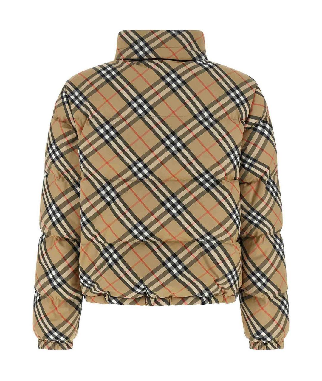 BURBERRY Бежевый синтетический пуховик, фото 2