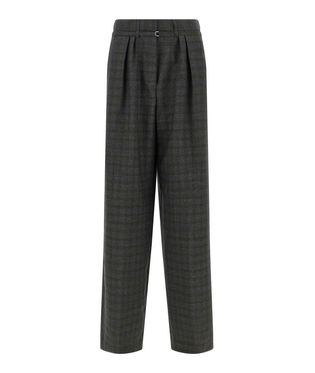 DRIES VAN NOTEN Серые прямые брюки, фото 1