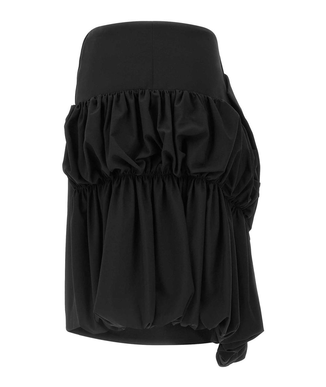 COMME DES GARÇONS Черная шерстяная юбка миди, фото 2