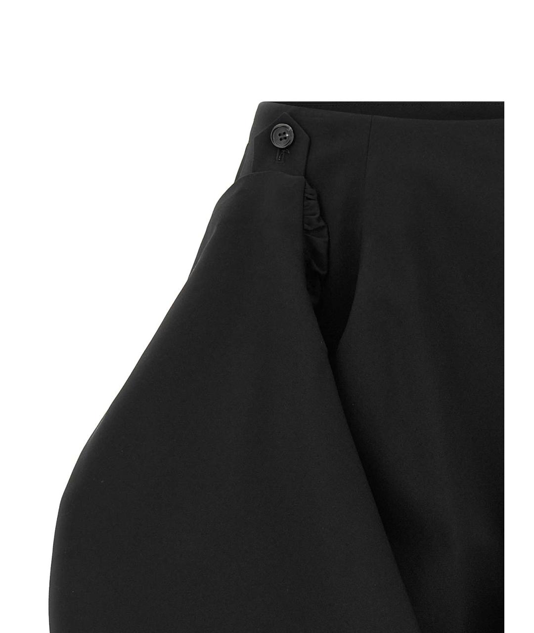 COMME DES GARÇONS Черная шерстяная юбка миди, фото 3