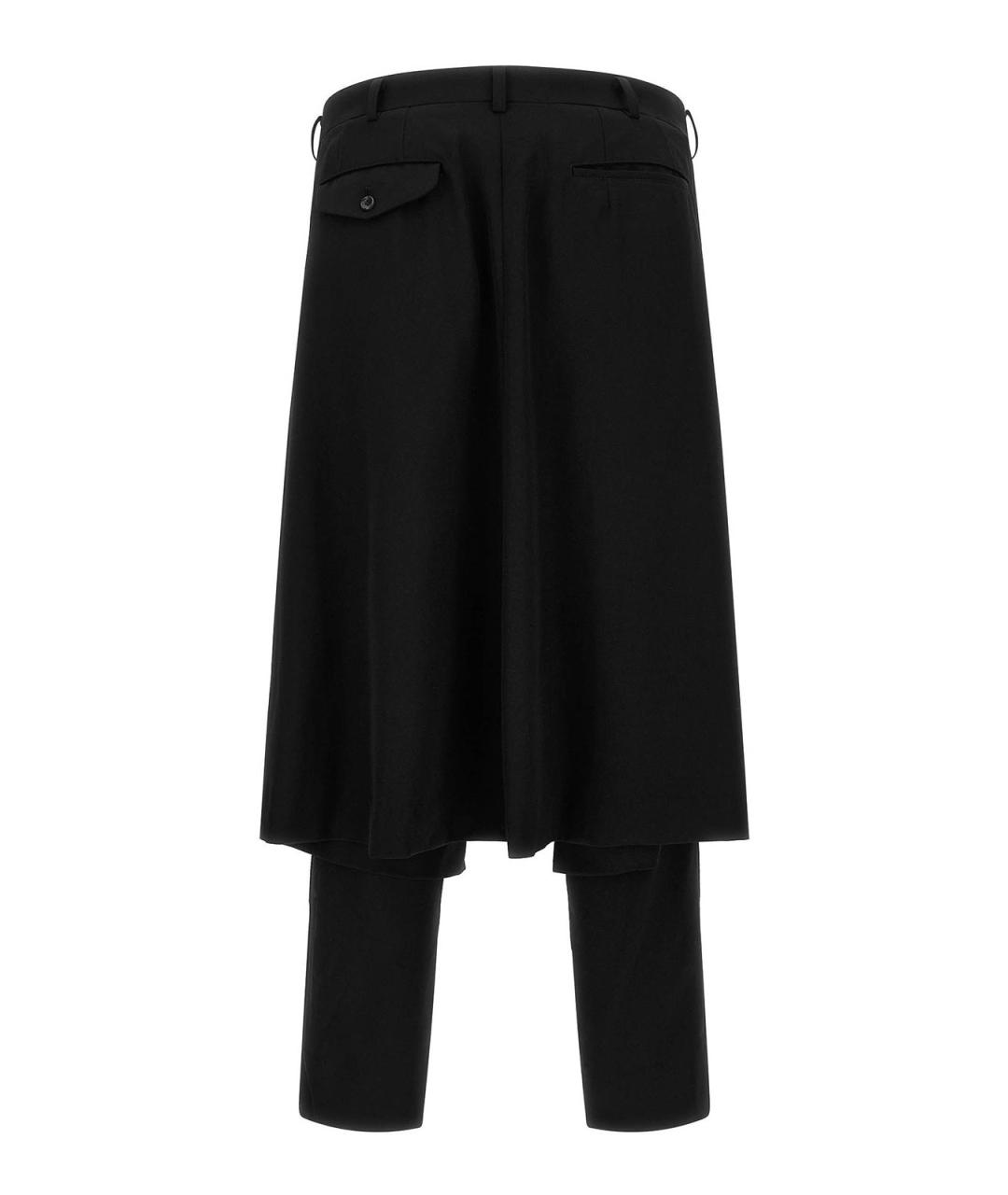 COMME DES GARÇONS HOMME PLUS Черные шерстяные повседневные брюки, фото 2