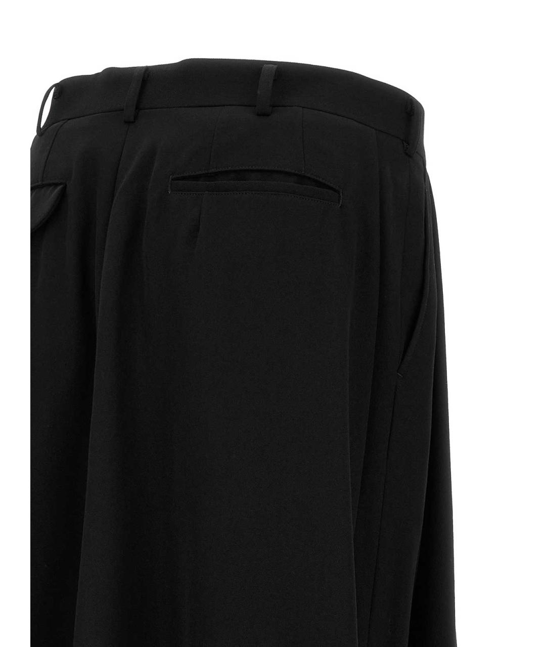 COMME DES GARÇONS HOMME PLUS Черные шерстяные повседневные брюки, фото 4