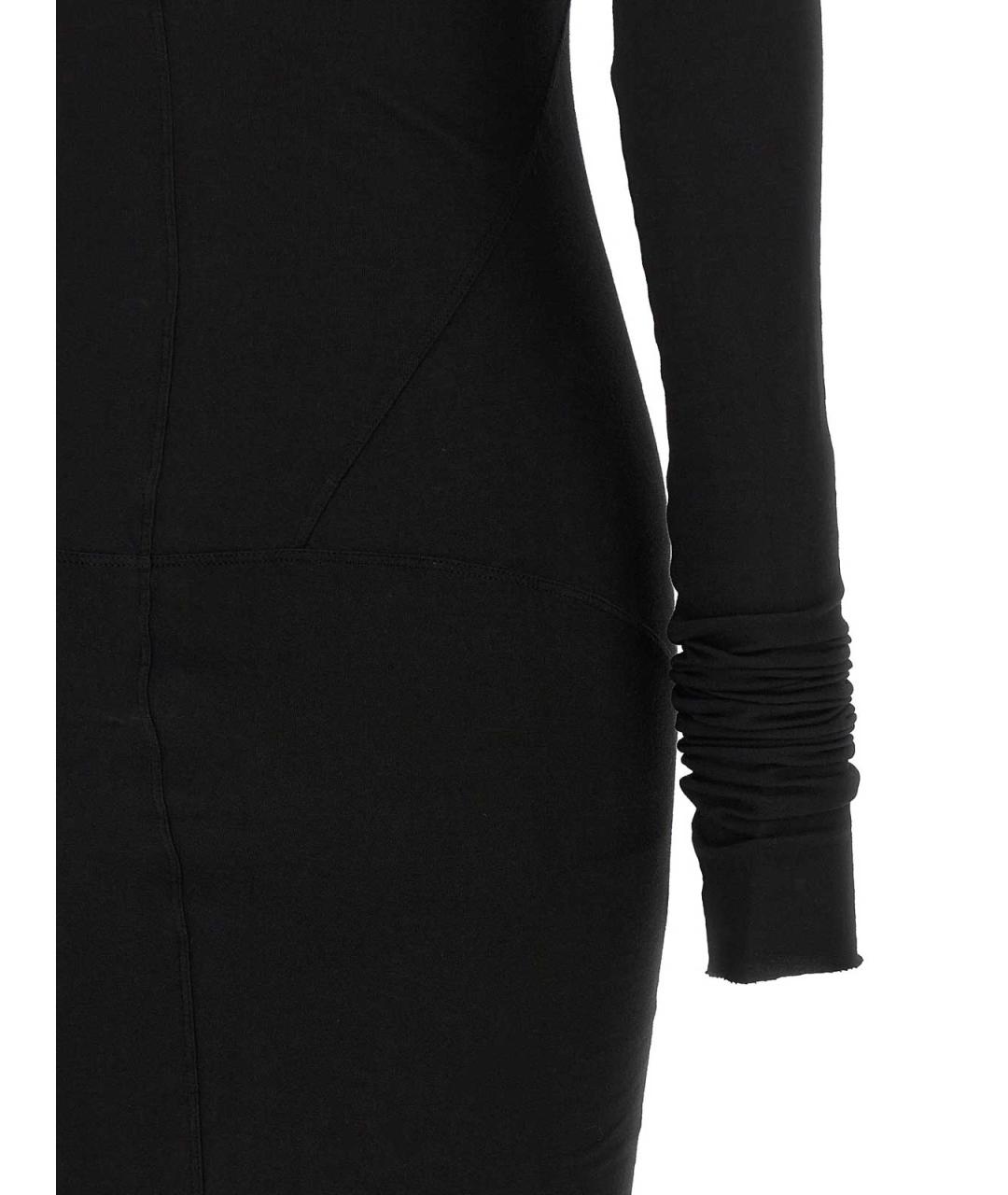 RICK OWENS DRKSHDW Черное хлопковое вечернее платье, фото 4