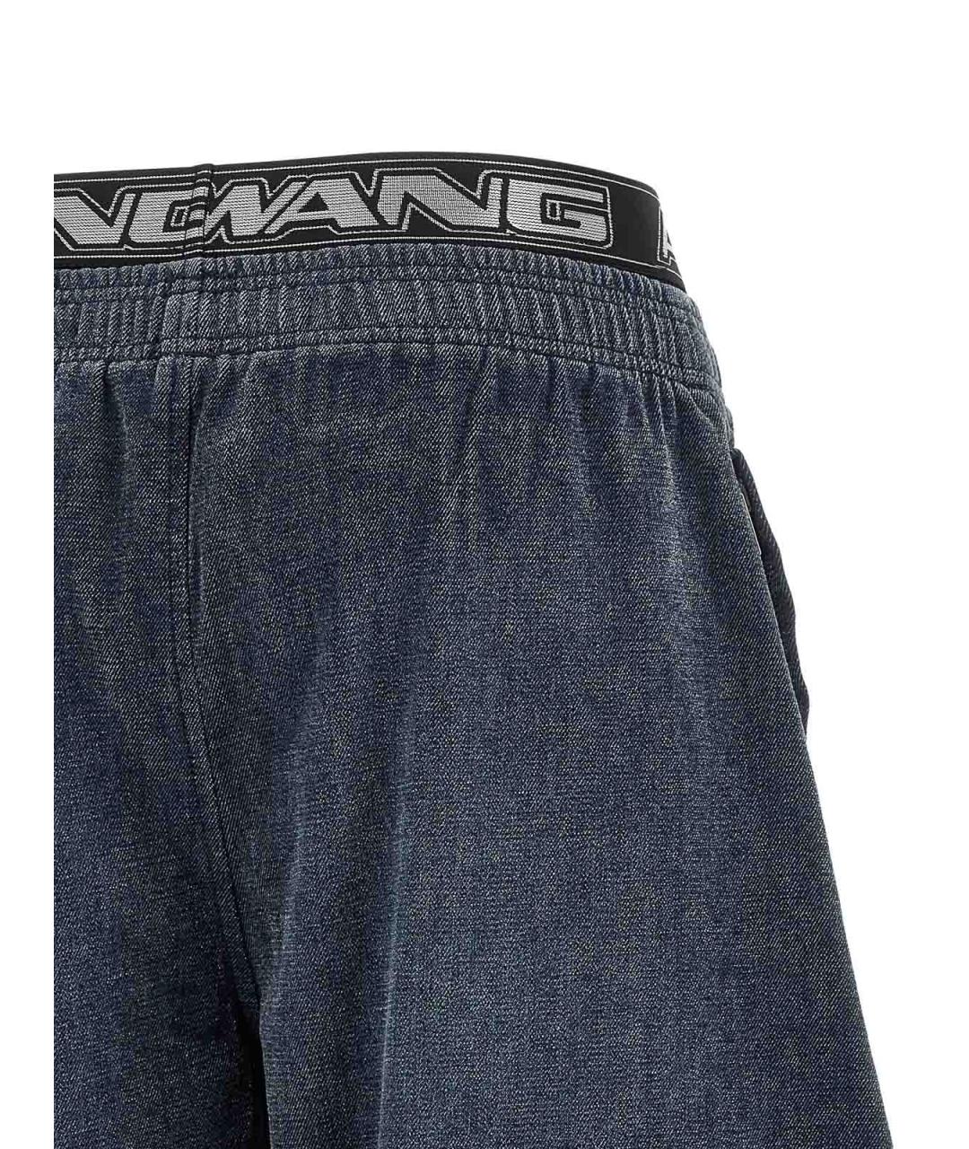ALEXANDER WANG Черные хлопко-полиэстеровые прямые джинсы, фото 4