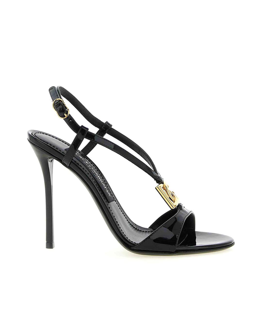 DOLCE&GABBANA Черные босоножки, фото 1