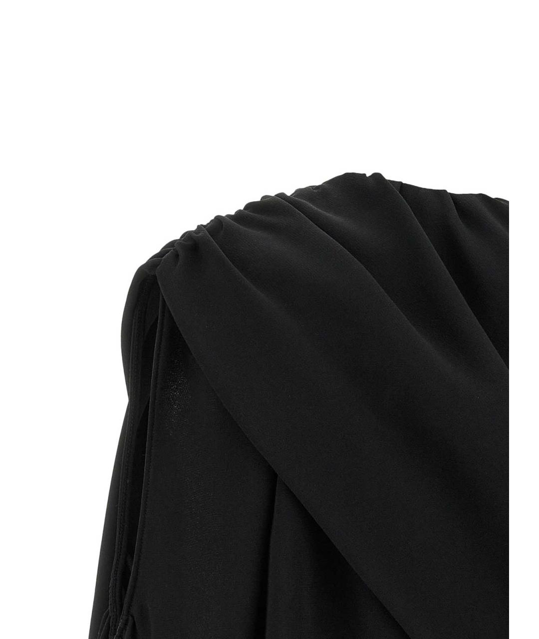 BALENCIAGA Черная шелковая блузы, фото 4
