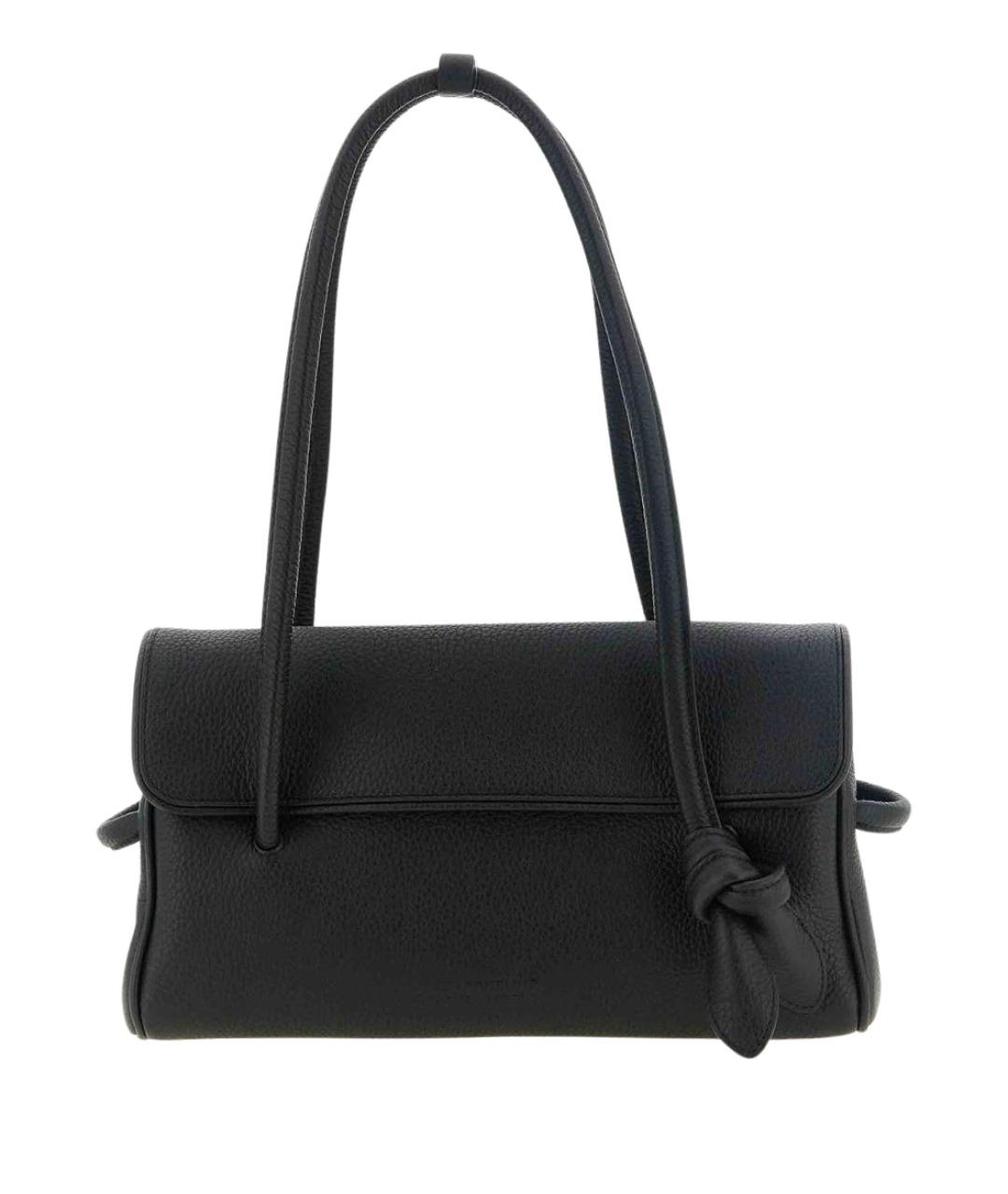 JACQUEMUS Черная кожаная сумка через плечо, фото 1