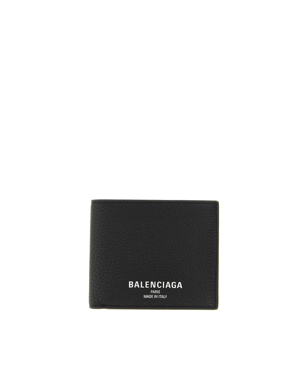 BALENCIAGA Черный кожаный кошелек, фото 1