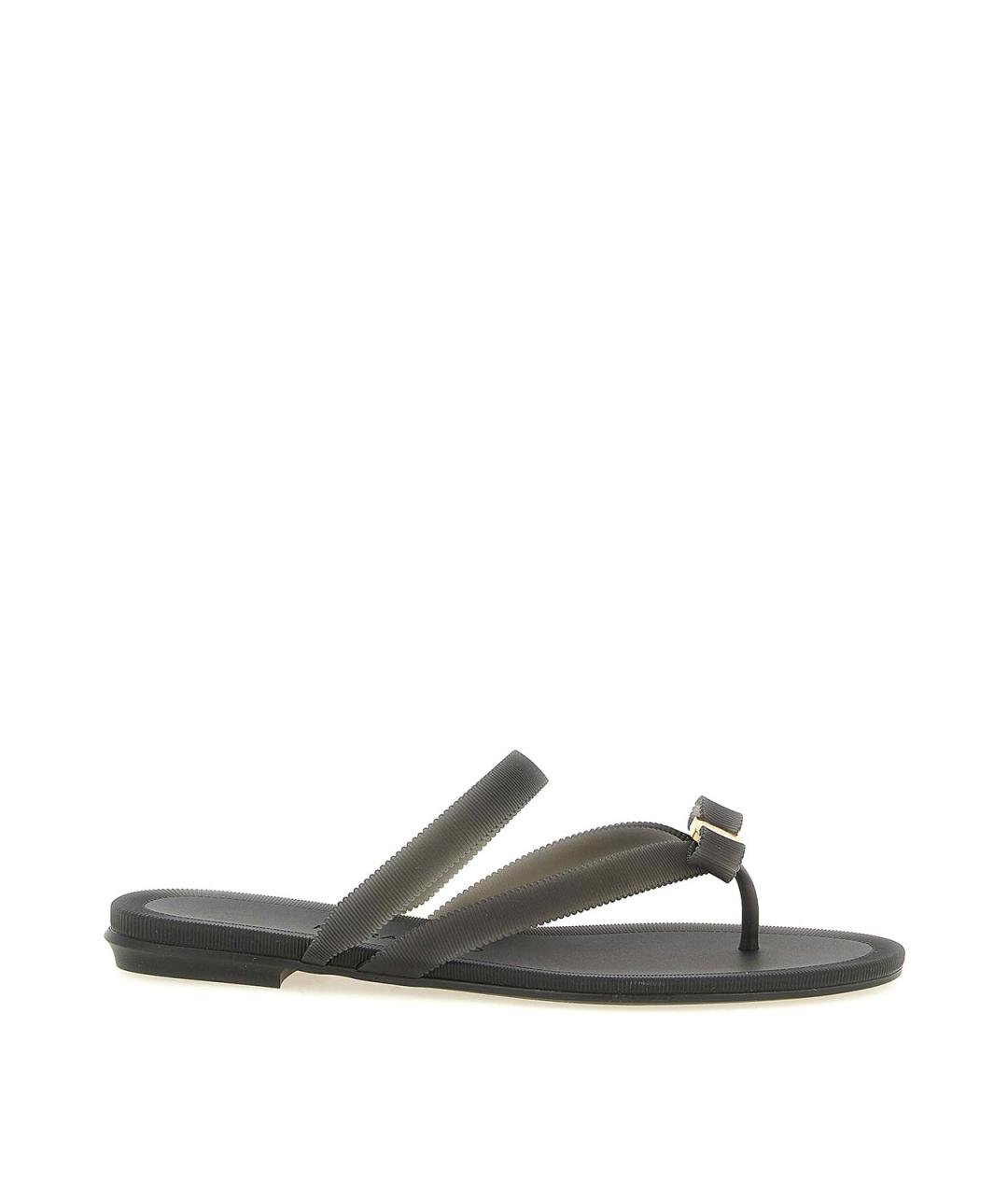 FERRAGAMO Черные шлепанцы, фото 1