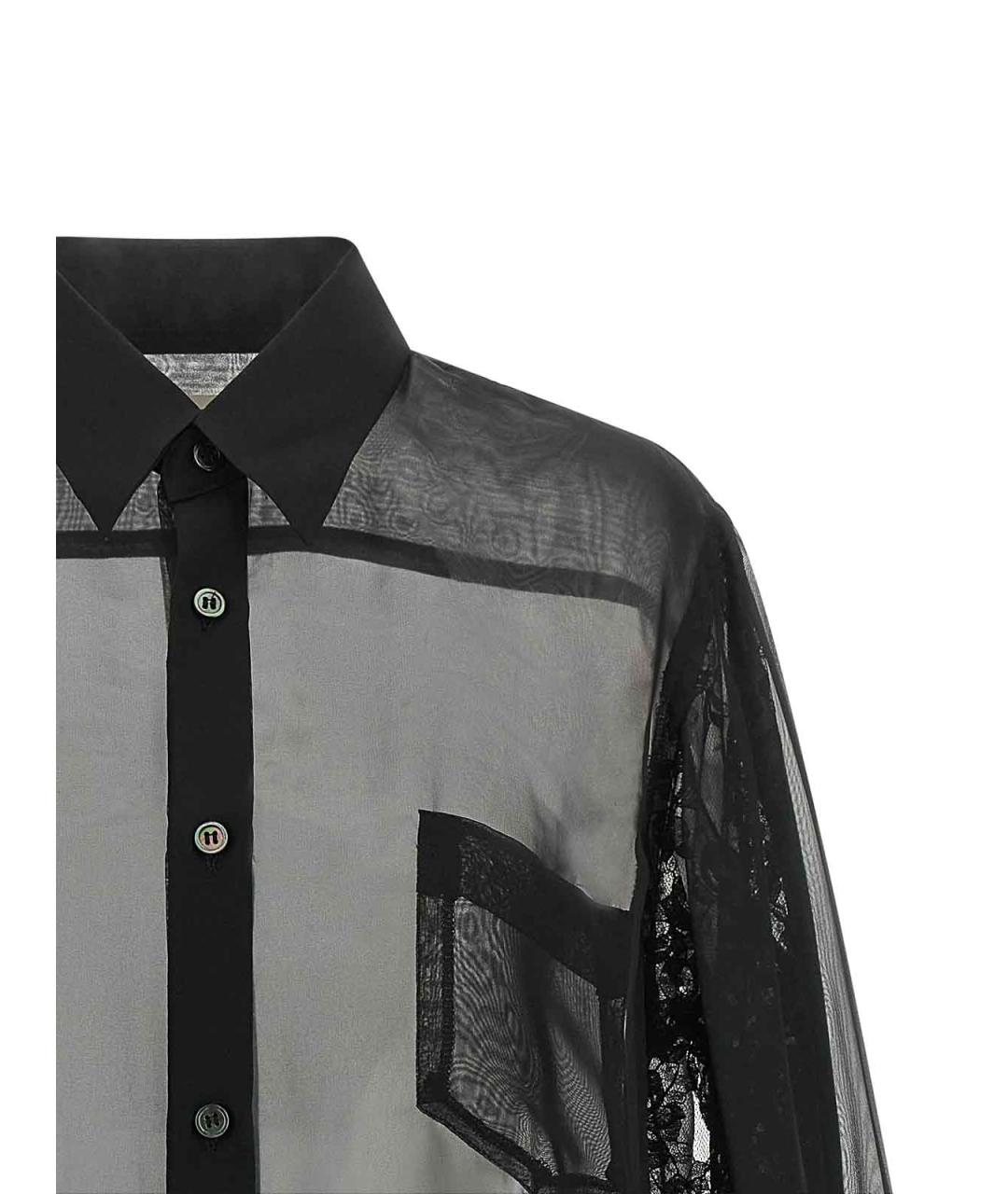 COMME DES GARÇONS Черная полиэстеровая рубашка, фото 4