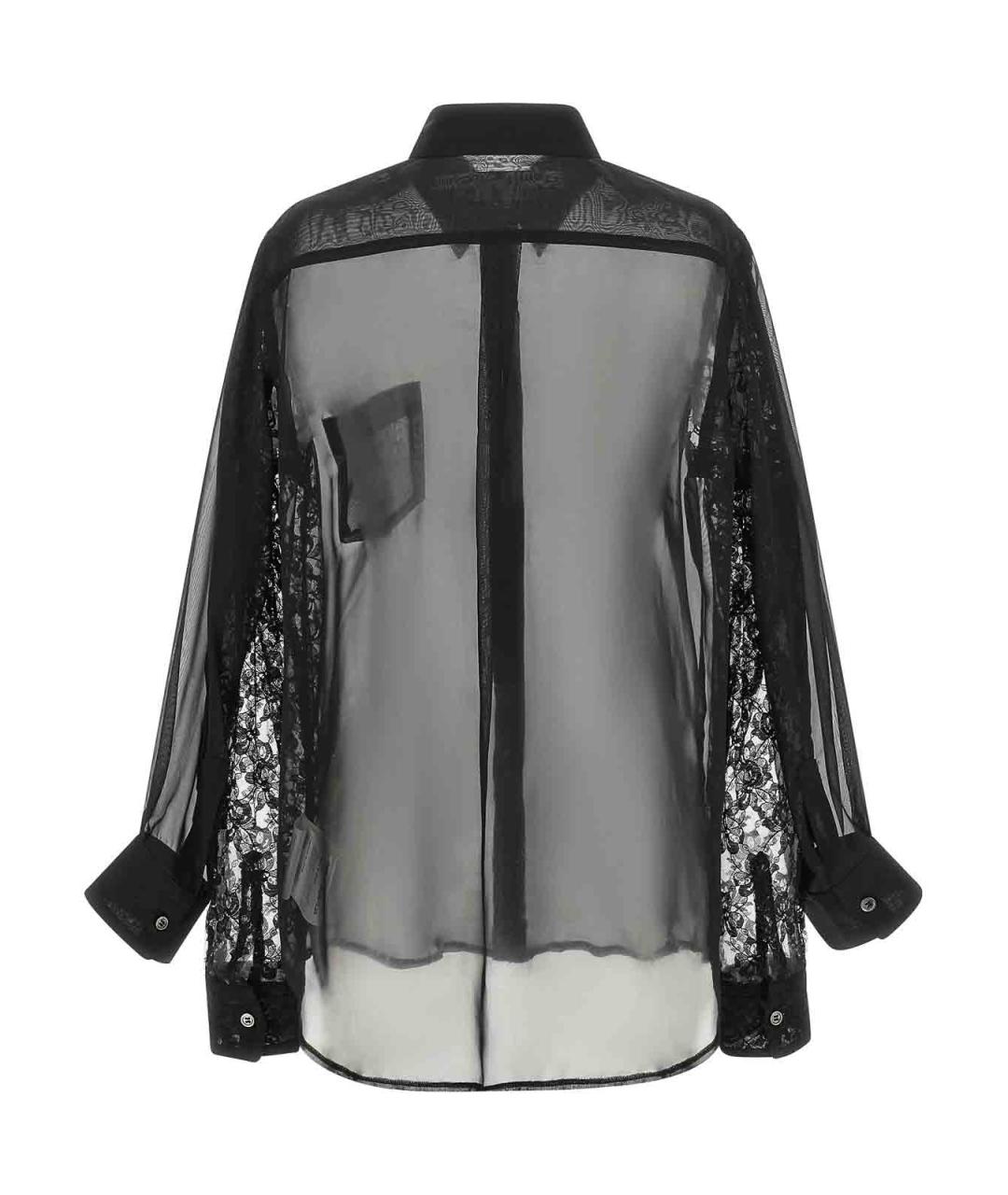 COMME DES GARÇONS Черная полиэстеровая рубашка, фото 3