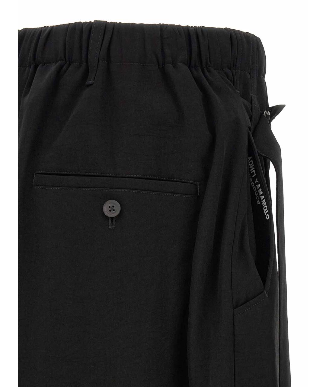 YOHJI YAMAMOTO Черные повседневные брюки, фото 4