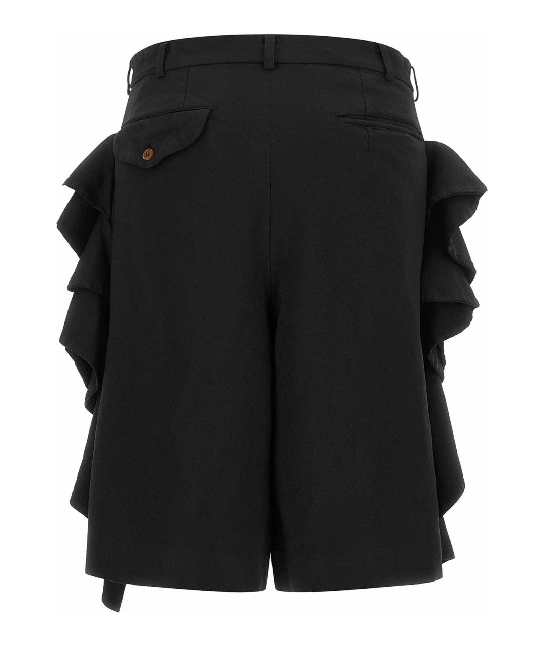 COMME DES GARÇONS Черные шерстяные шорты, фото 2