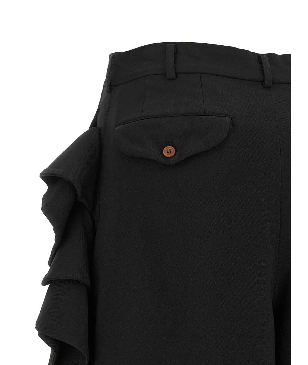 COMME DES GARÇONS Черные шерстяные шорты, фото 4