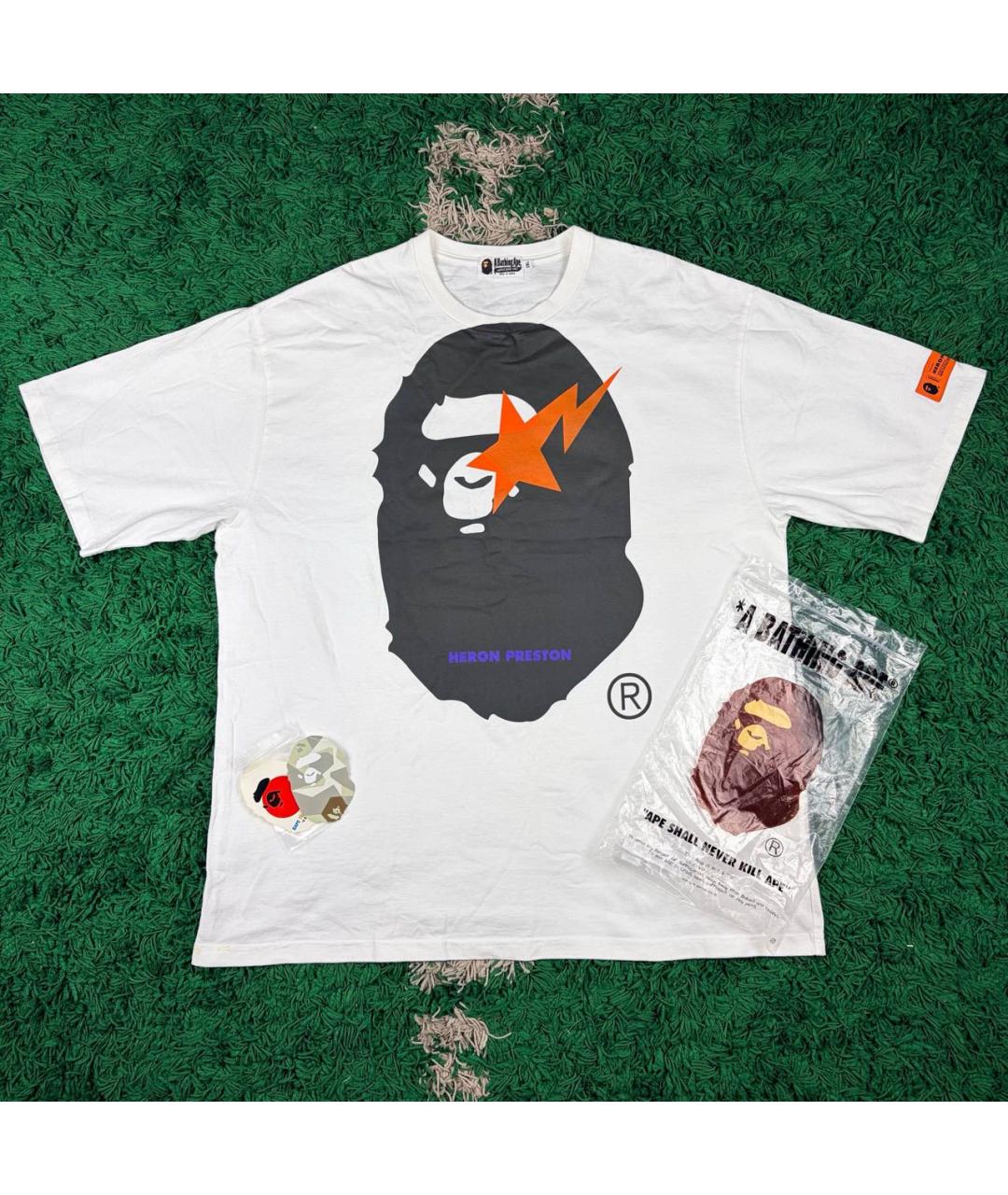 BAPE Белая хлопковая футболка, фото 2