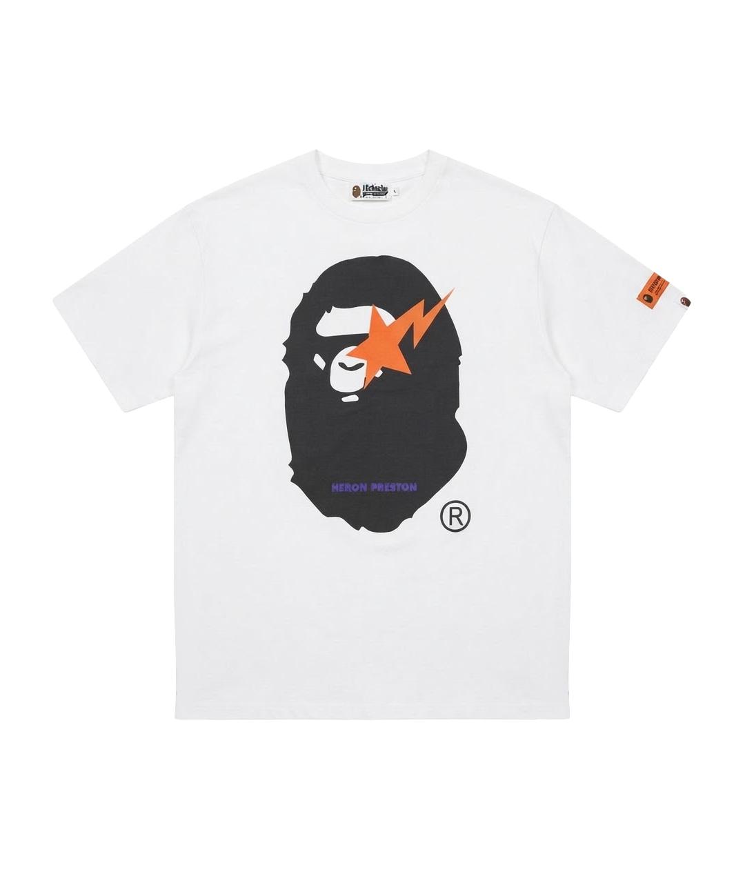 BAPE Белая хлопковая футболка, фото 1