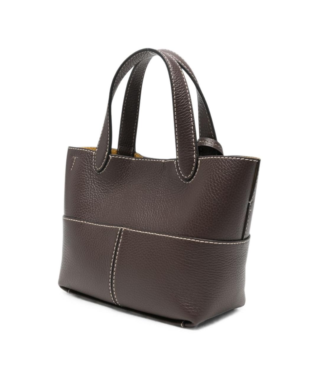 FURLA Коричневая кожаная сумка тоут, фото 3