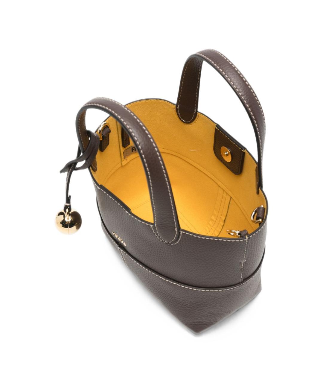 FURLA Коричневая кожаная сумка тоут, фото 5