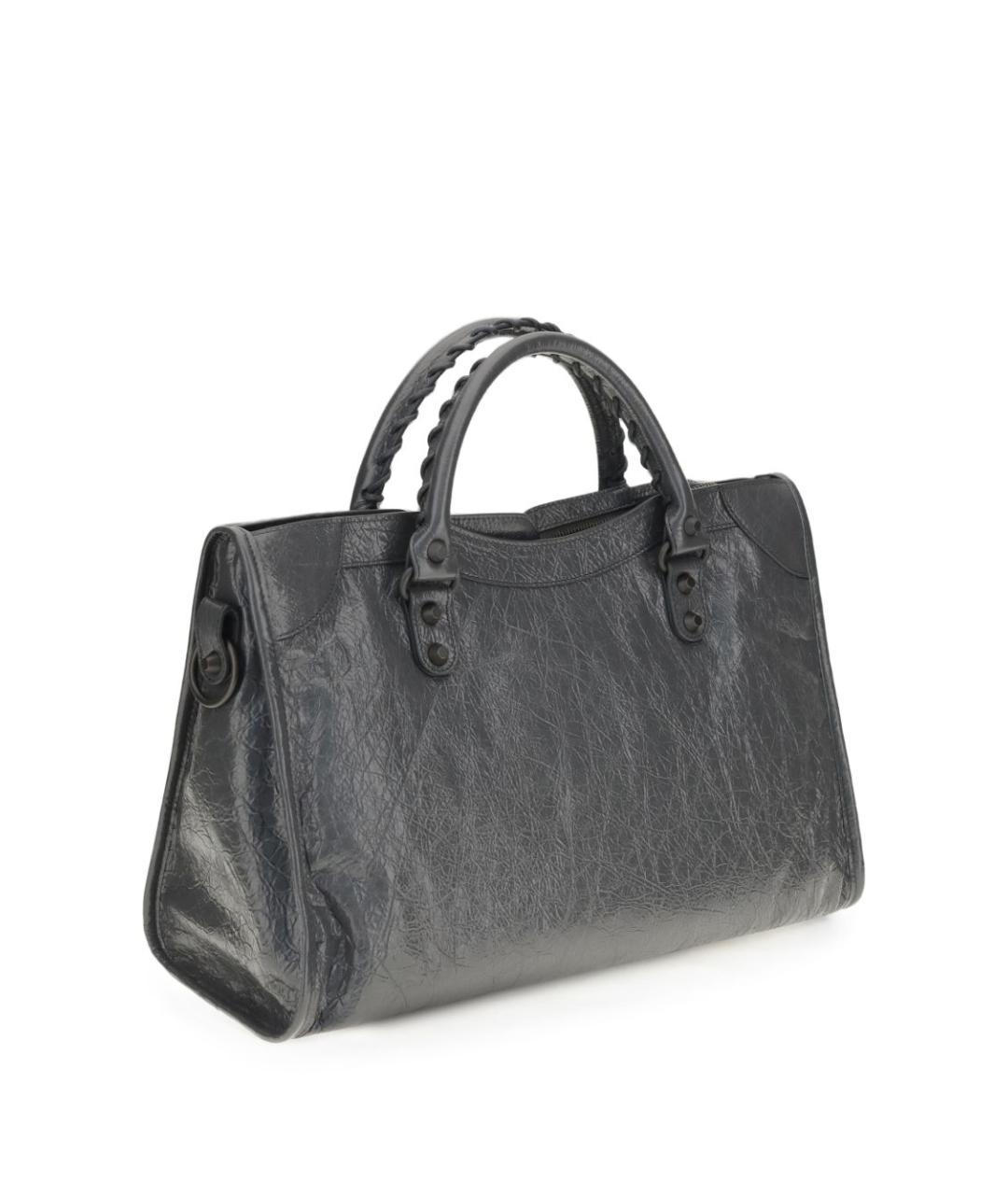 BALENCIAGA Серая кожаная сумка тоут, фото 5