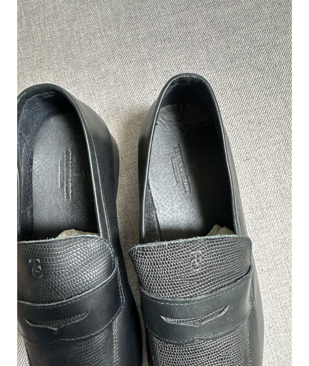 TRUSSARDI Черные кожаные туфли, фото 7