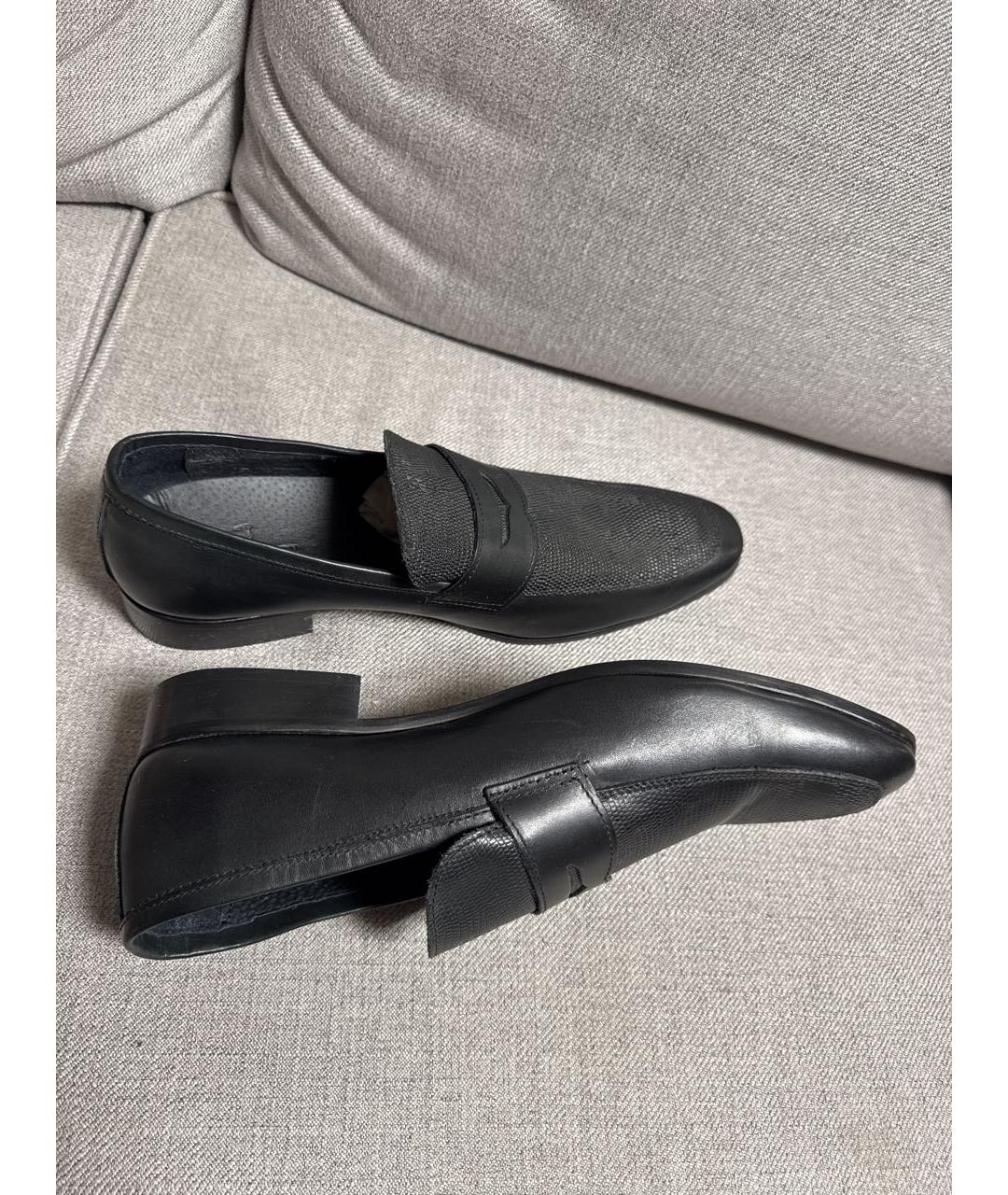 TRUSSARDI Черные кожаные туфли, фото 5