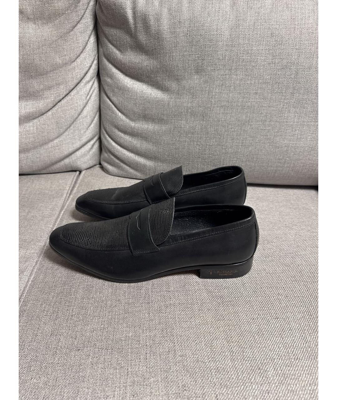 TRUSSARDI Черные кожаные туфли, фото 9