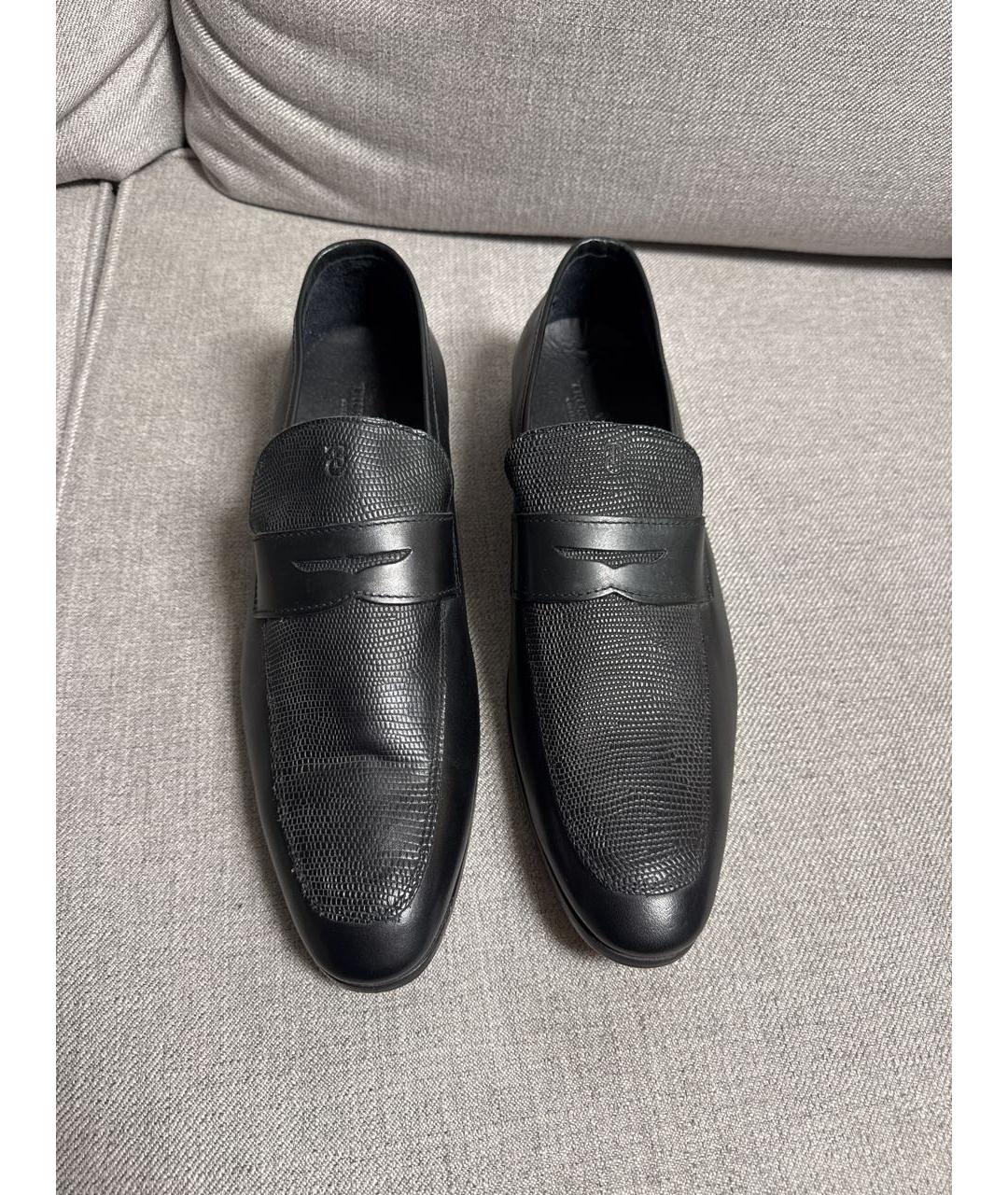 TRUSSARDI Черные кожаные туфли, фото 3