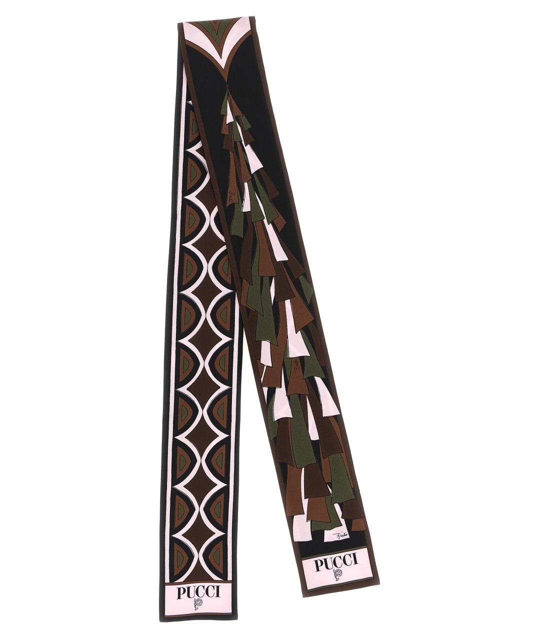 EMILIO PUCCI Розовый шелковый шарф, фото 1