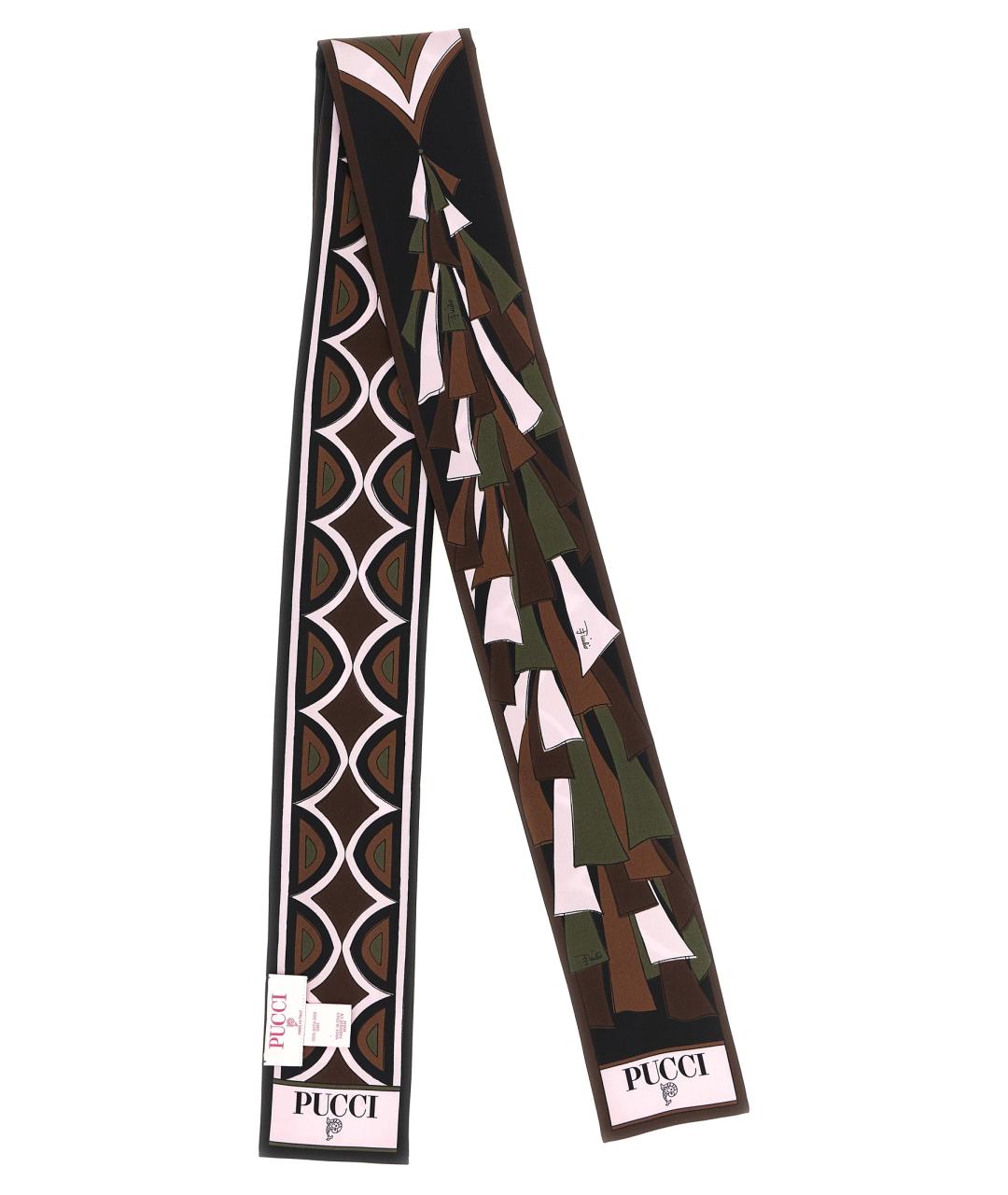 EMILIO PUCCI Розовый шелковый шарф, фото 2