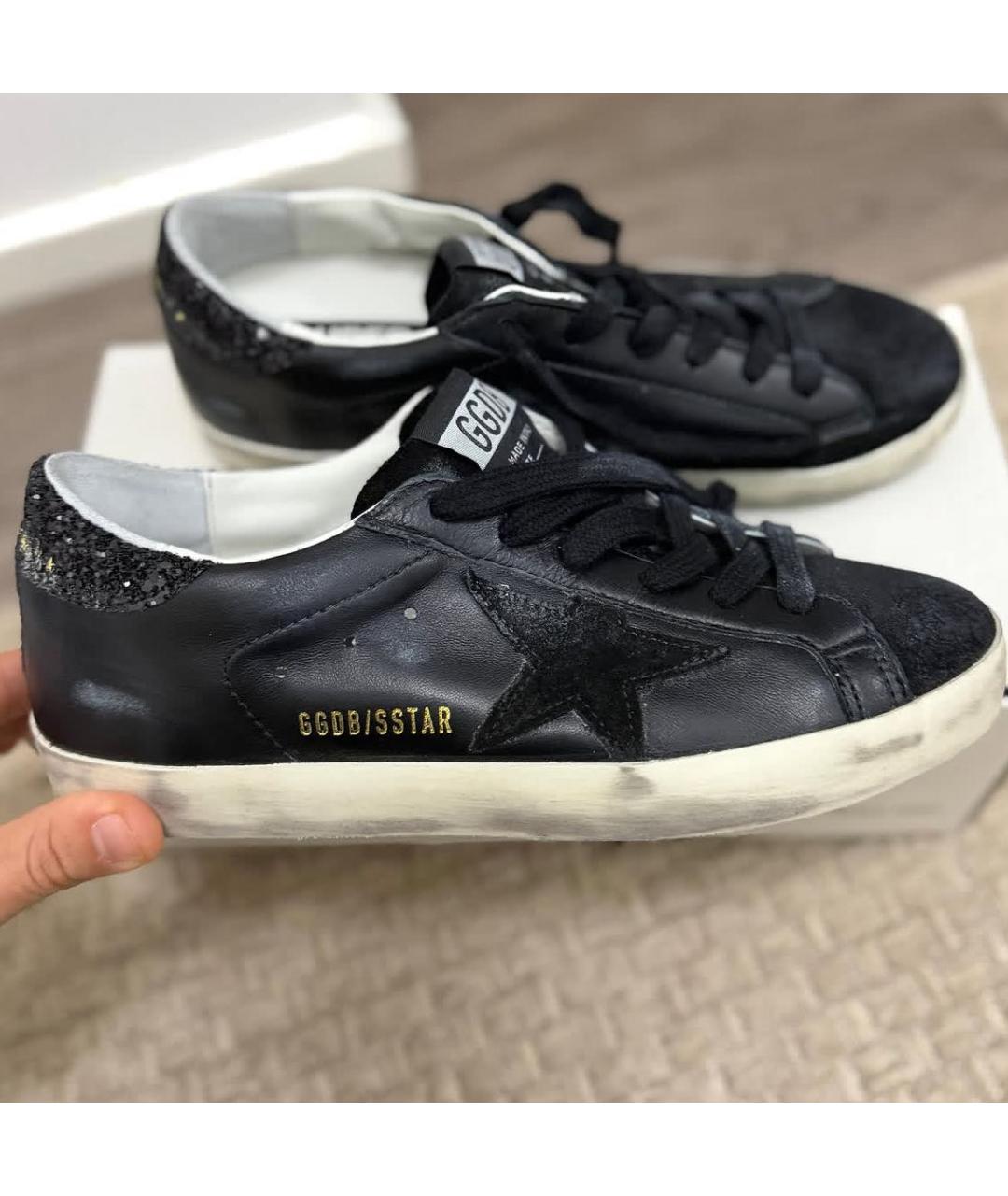 GOLDEN GOOSE Черные кожаные кеды, фото 6