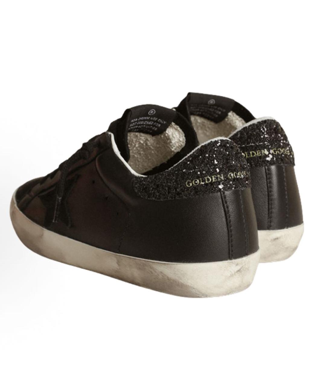 GOLDEN GOOSE Черные кожаные кеды, фото 3