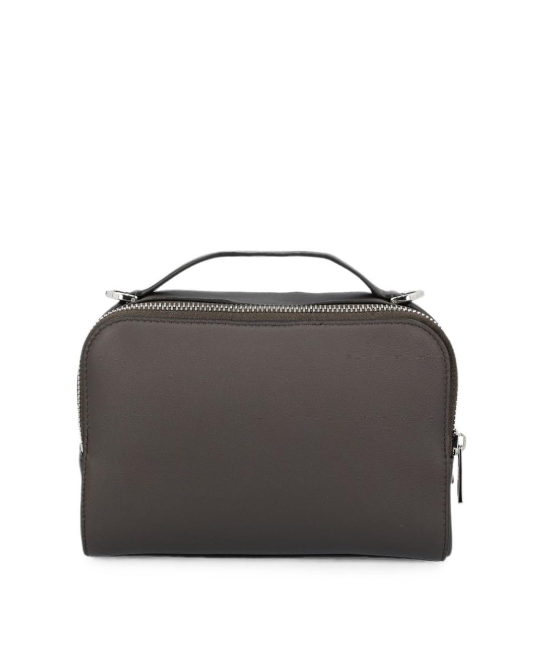 LOEWE Антрацитовая кожаная сумка на плечо, фото 3