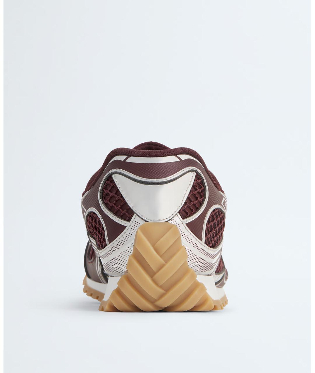 BOTTEGA VENETA Бордовые синтетические кроссовки, фото 5