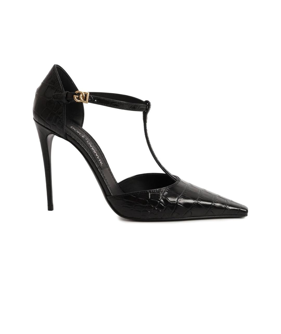 DOLCE&GABBANA Черные кожаные туфли, фото 9
